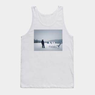 skier on the top of a mountain Tank Top